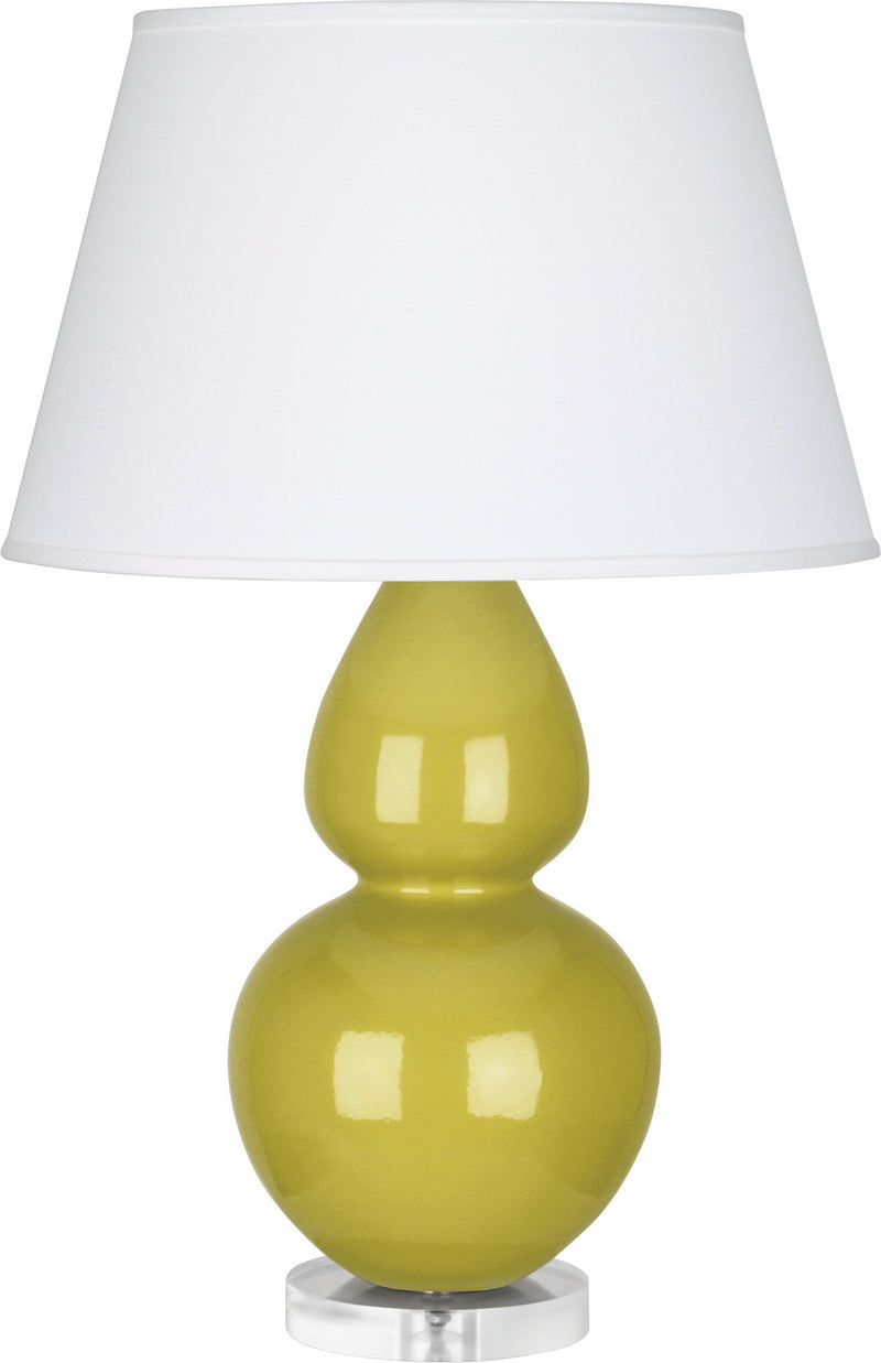 Robert Abbey CI23X One Light Table Lamp, Citron Glazed Ceramic w/Lucite