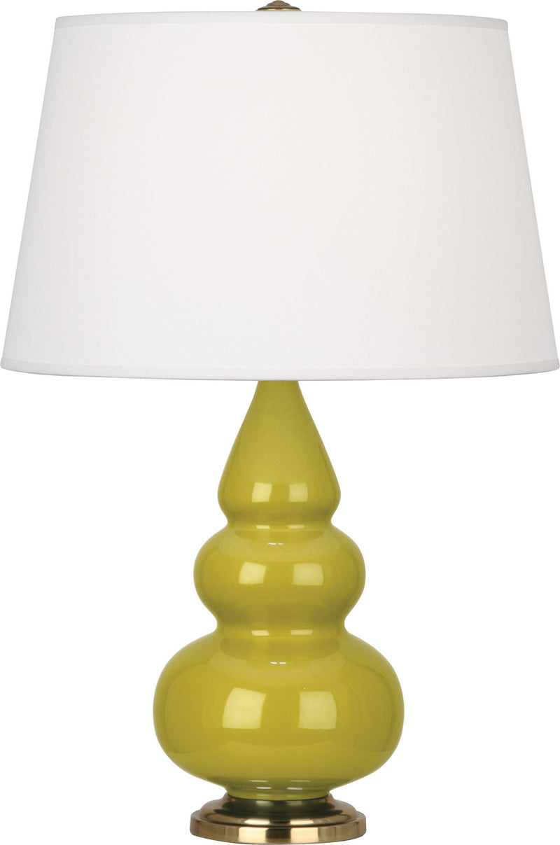Robert Abbey CI30X One Light Accent Lamp, Citron Glazed Ceramic w/Antique Brassed