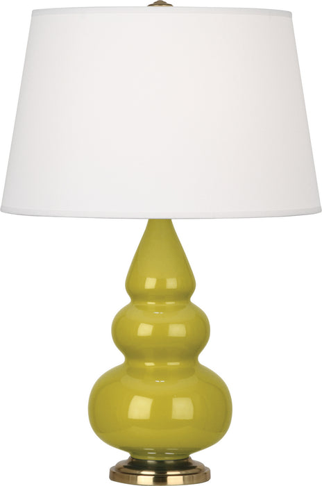 Robert Abbey CI30X One Light Accent Lamp, Citron Glazed Ceramic w/Antique Brassed