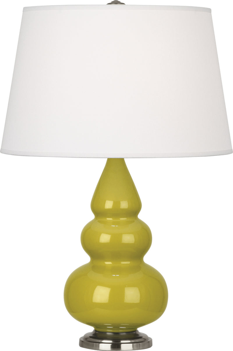 Robert Abbey CI32X One Light Accent Lamp, Citron Glazed Ceramic w/Antique Silvered