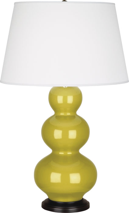 Robert Abbey CI41X One Light Table Lamp, Citron Glazed Ceramic w/Deep Patina Bronzeed