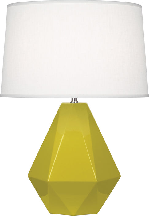 Robert Abbey CI930 One Light Table Lamp, Citron Glazed Ceramic