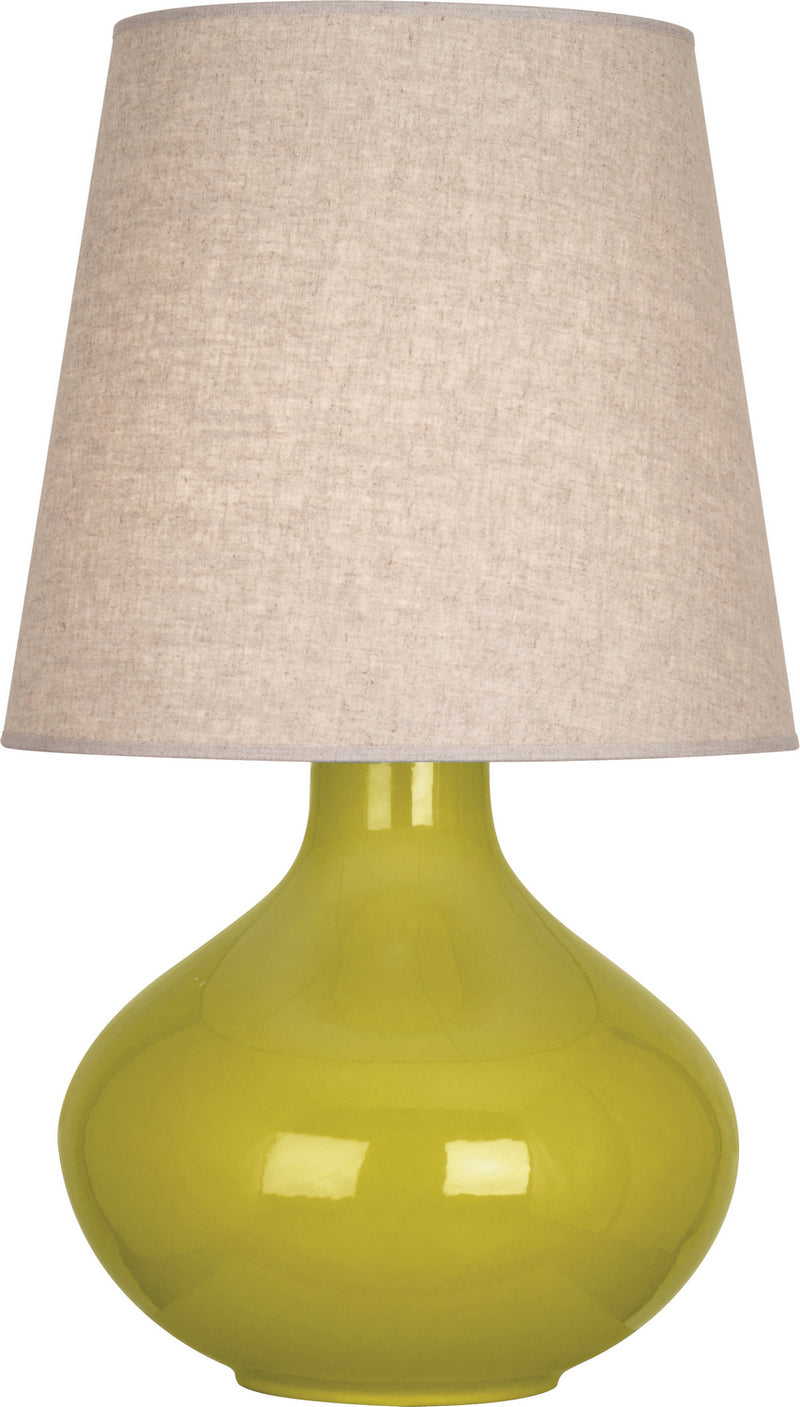 Robert Abbey CI991 One Light Table Lamp, Citron Glazed Ceramic