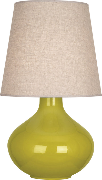 Robert Abbey CI991 One Light Table Lamp, Citron Glazed Ceramic
