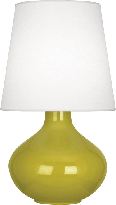 Robert Abbey CI993 One Light Table Lamp, Citron Glazed Ceramic