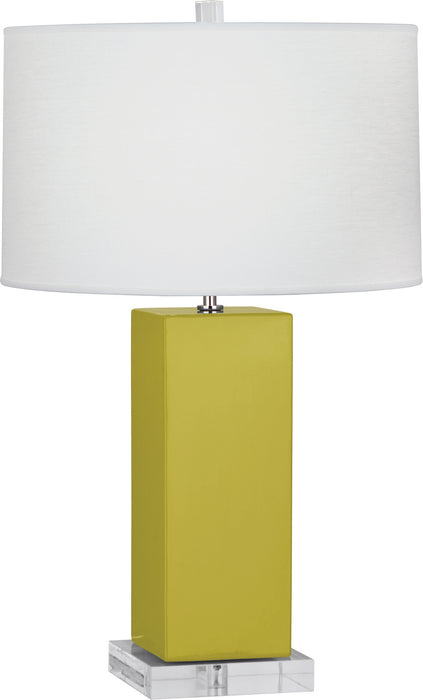 Robert Abbey CI995 One Light Table Lamp, Citron Glazed Ceramic