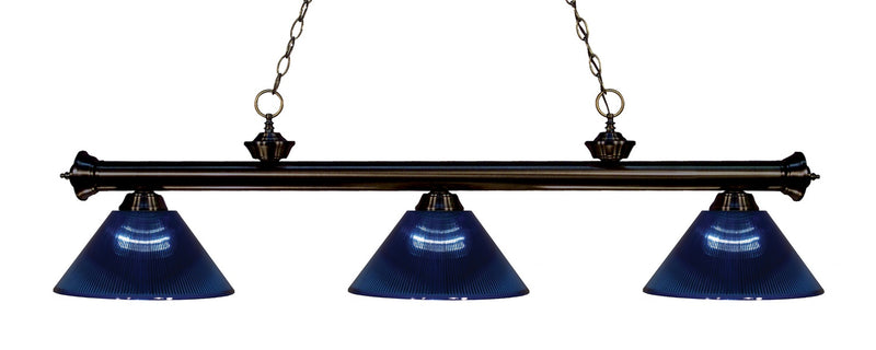 Z-Lite 200-3BRZ-ARDB Three Light Billiard, Bronze