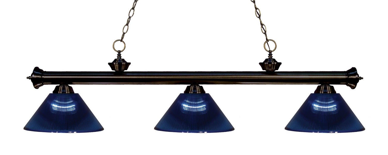 Z-Lite 200-3BRZ-ARDB Three Light Billiard, Bronze