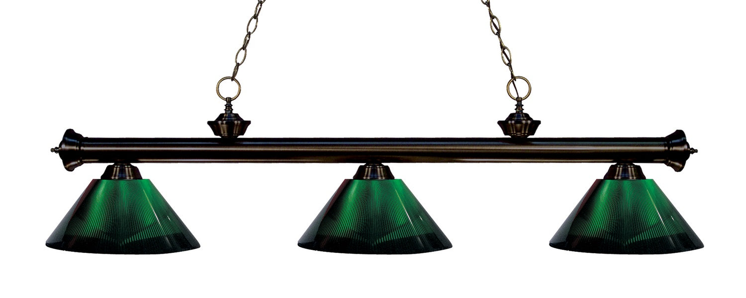 Z-Lite 200-3BRZ-ARG Three Light Billiard, Bronze