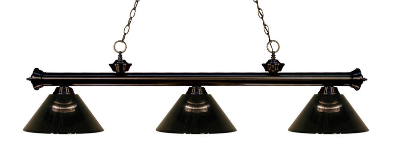 Z-Lite 200-3BRZ-ARS Three Light Billiard, Bronze