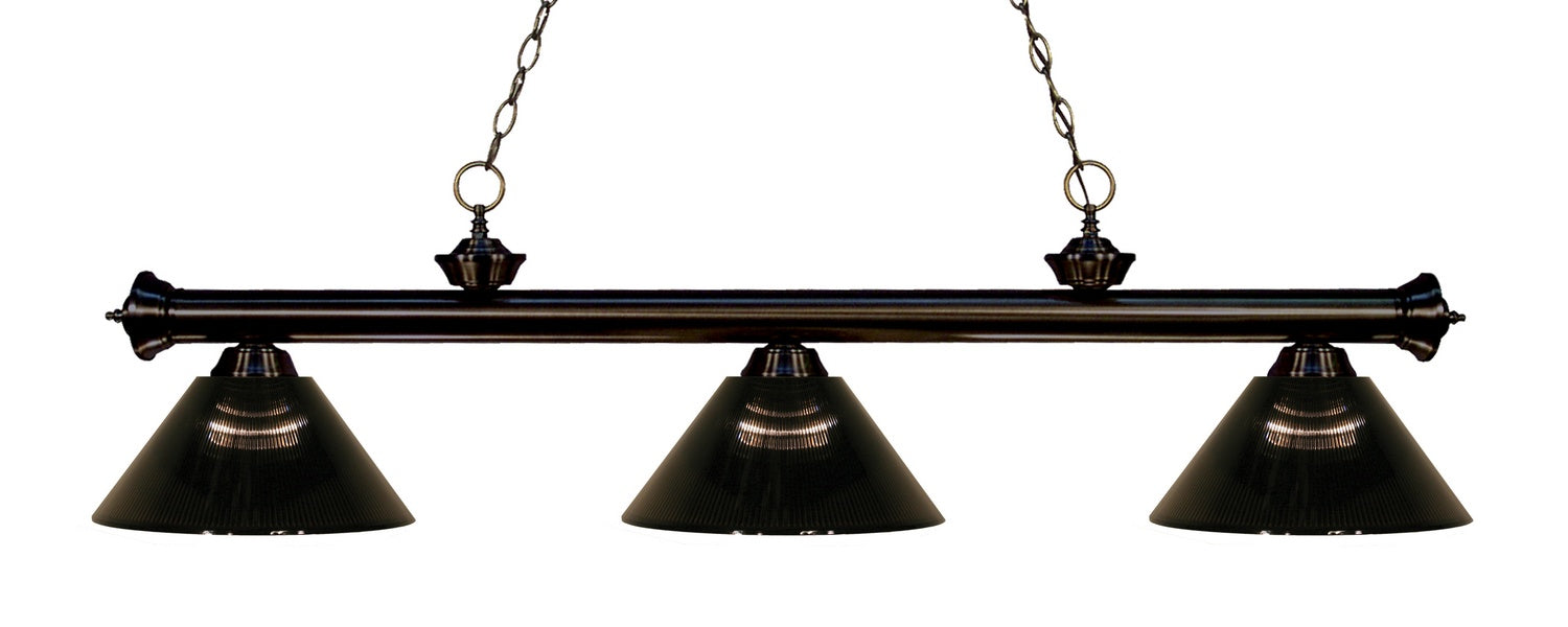 Z-Lite 200-3BRZ-ARS Three Light Billiard, Bronze