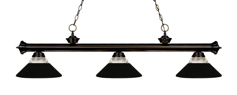 Z-Lite 200-3BRZ-RMB Three Light Billiard, Bronze