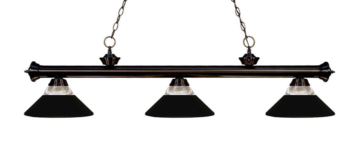Z-Lite 200-3BRZ-RMB Three Light Billiard, Bronze