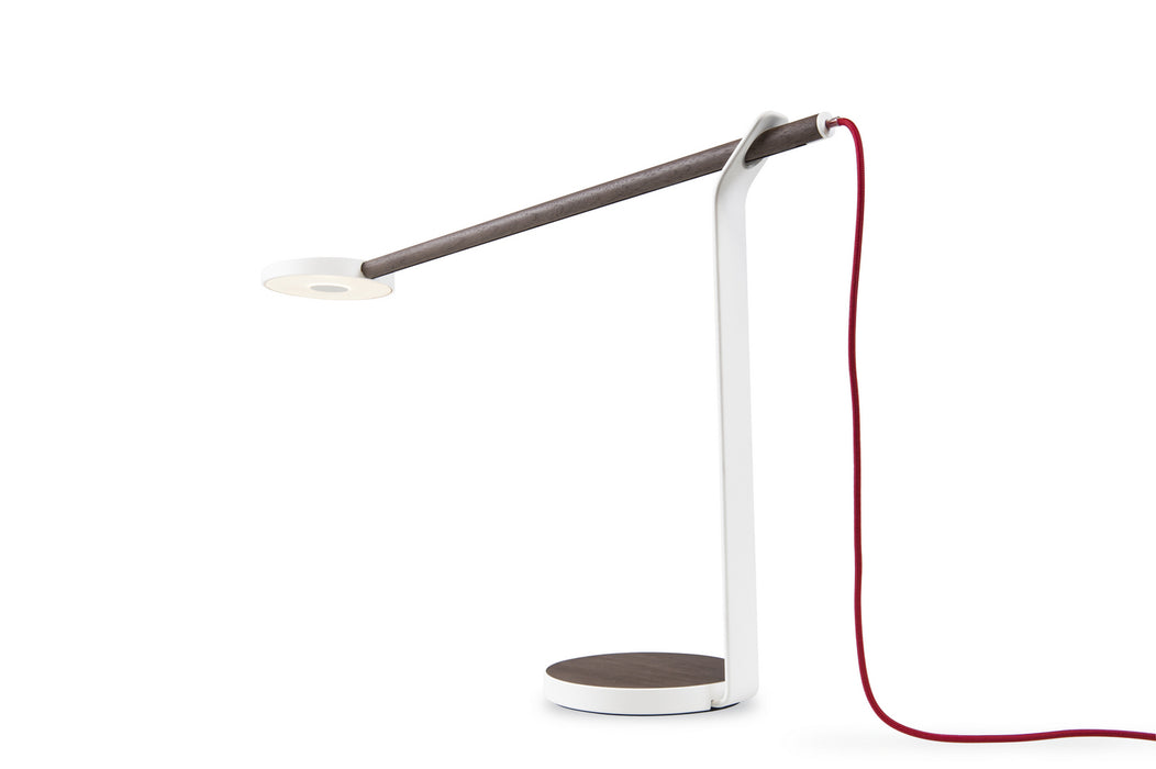 Koncept GR1-W-WNR-MWT-DSK LED Desk Lamp, Walnut/Matte White