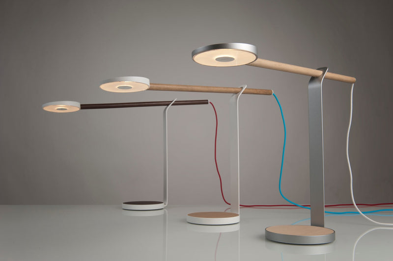Koncept GR1-W-WOB-MWT-DSK LED Desk Lamp, White Oak/Matte White
