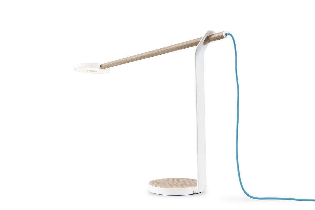 Koncept GR1-W-WOB-MWT-DSK LED Desk Lamp, White Oak/Matte White