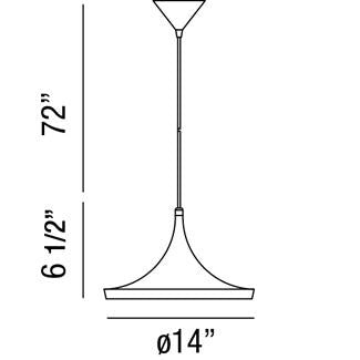 Eurofase 20439-040 One Light Pendant, Brushed Nickel