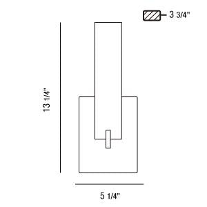 Eurofase 23271-012 Two Light Wall Sconce, Chrome
