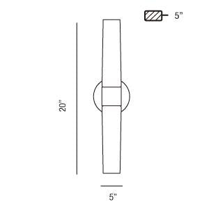 Eurofase 23274-013 Two Light Wall Sconce, Chrome