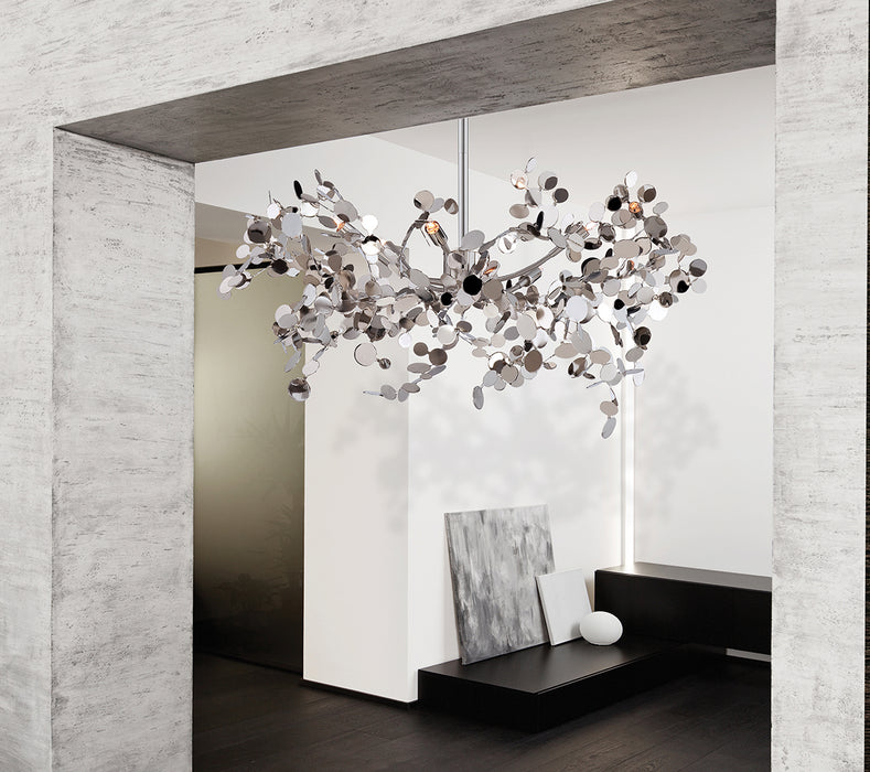 Eurofase 25623-017 Five Light Pendant, Polished Nickel