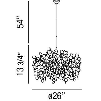 Eurofase 25623-017 Five Light Pendant, Polished Nickel