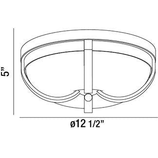 Eurofase 26637-020 LED Flush Mount, Bronze