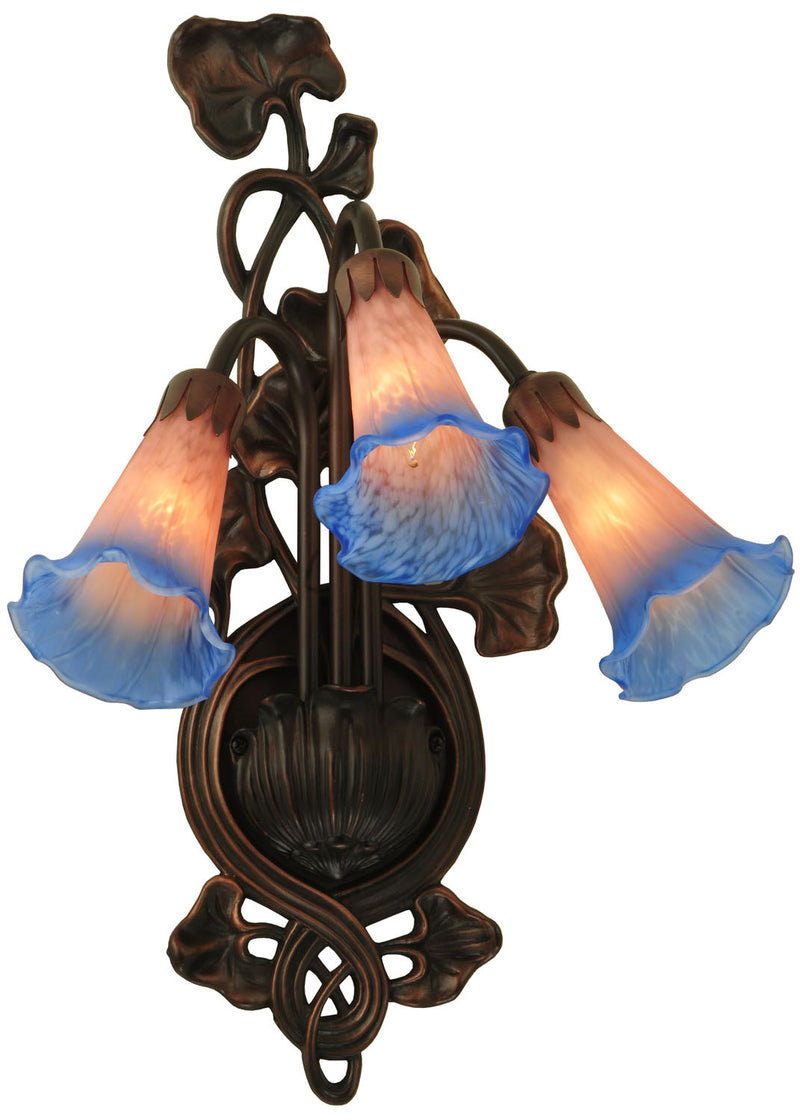 Meyda Tiffany 11170 Three Light Wall Sconce, Mahogany Bronze