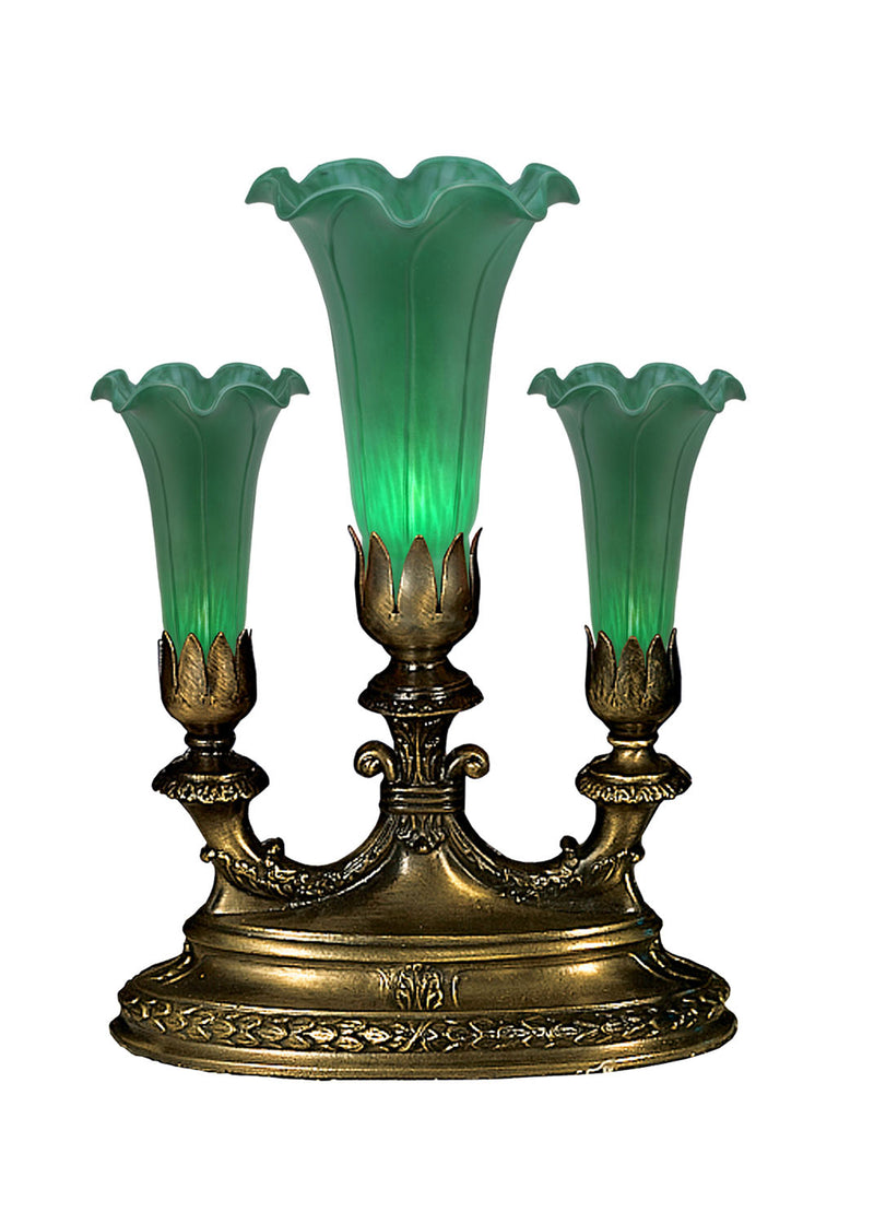 Meyda Tiffany 11265 Three Light Accent Lamp, Mahogany Bronze
