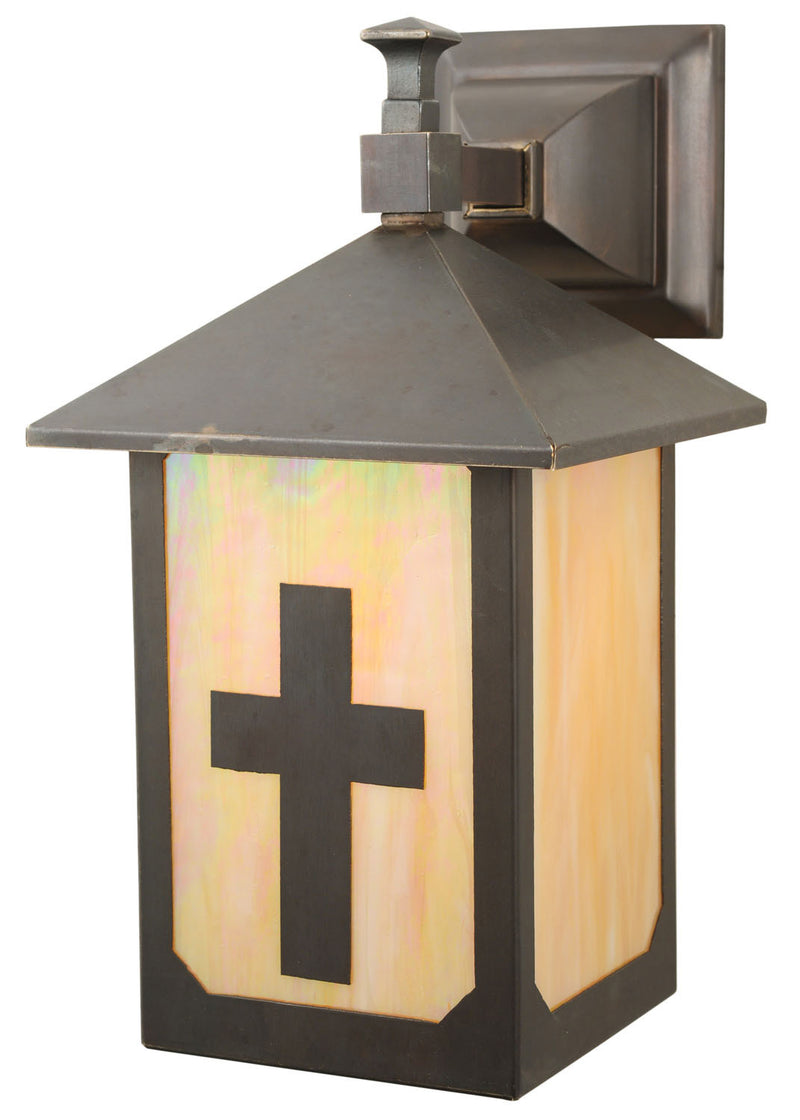 Meyda Tiffany 112781 One Light Wall Sconce, Craftsman Brown