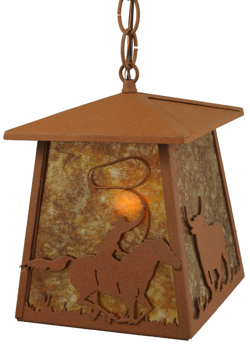 Meyda Tiffany 114537 One Light Pendant, Rust