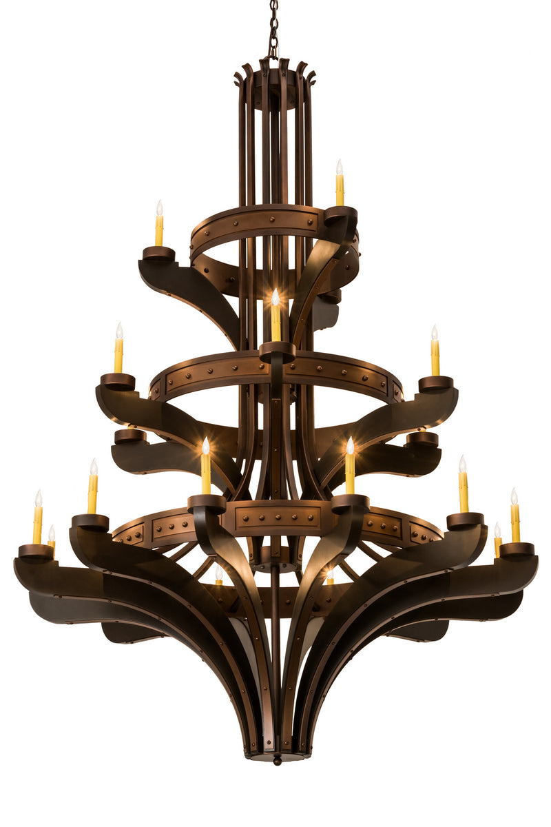 Meyda Tiffany 115048 21 Light Chandelier, Mahogany Bronze