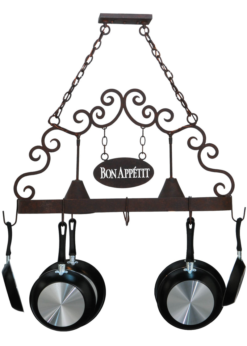 Meyda Tiffany 115648 Two Light Pot Rack, Cajun Spice