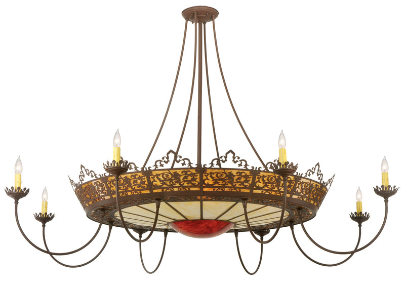 Meyda Tiffany 115675 18 Light Semi-Flushmount, Cafe Noir