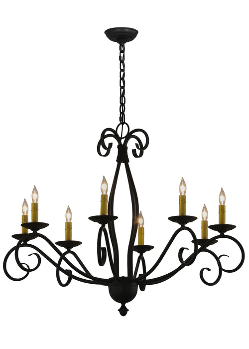 Meyda Tiffany 115923 Eight Light Chandelier, Blackwash