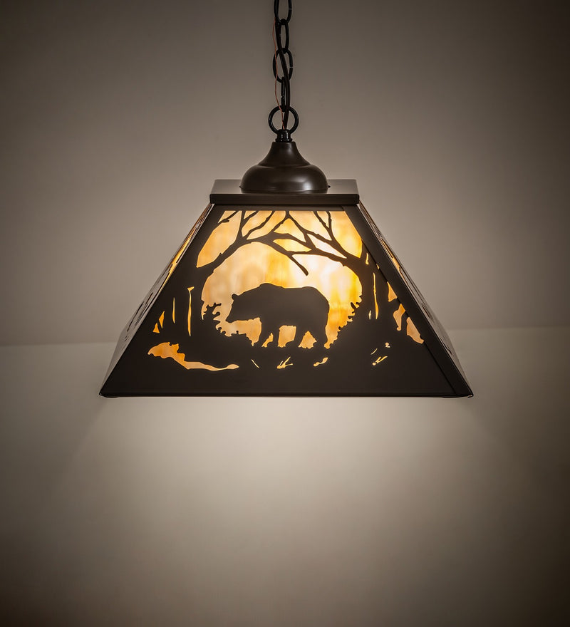 Meyda Tiffany 116580 Two Light Pendant, Timeless Bronze