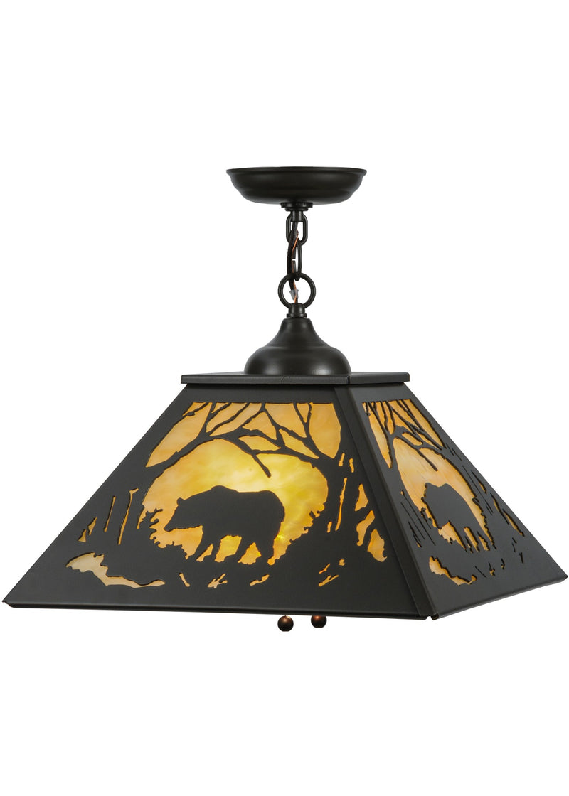 Meyda Tiffany 116580 Two Light Pendant, Timeless Bronze