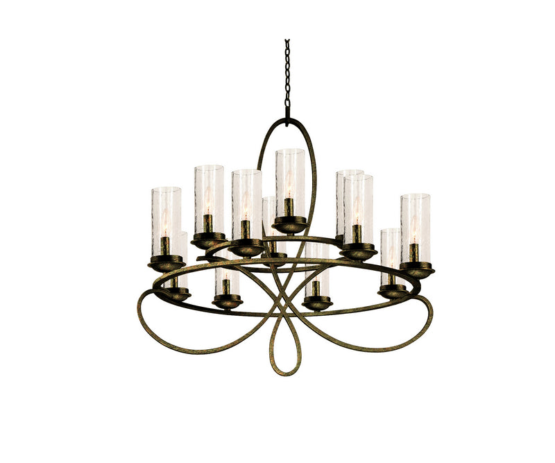 Kalco 2675HB/1100 12 Light Chandelier, Heirloom Bronze