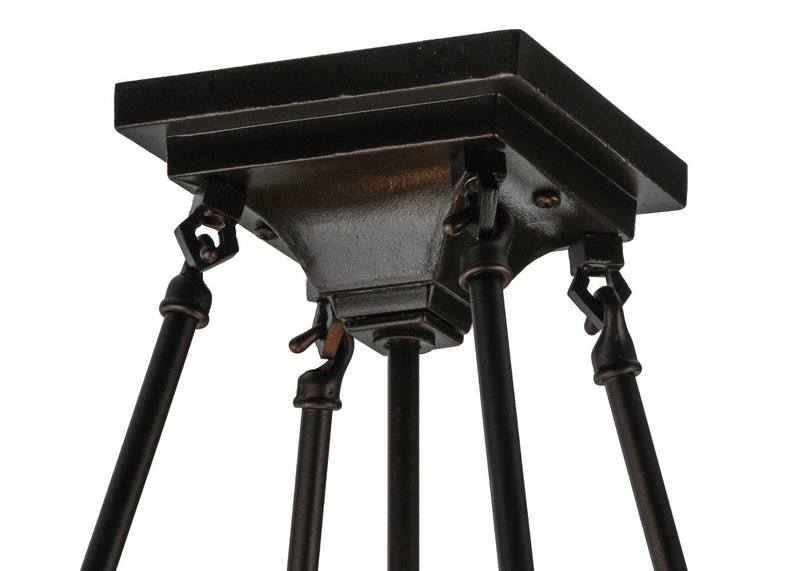 Meyda Tiffany 105623 Four Light Semi-Flushmount Hardware, Mahogany Bronze