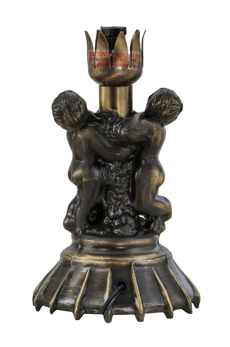 Meyda Tiffany 10170 One Light Table Base, Antique Brass