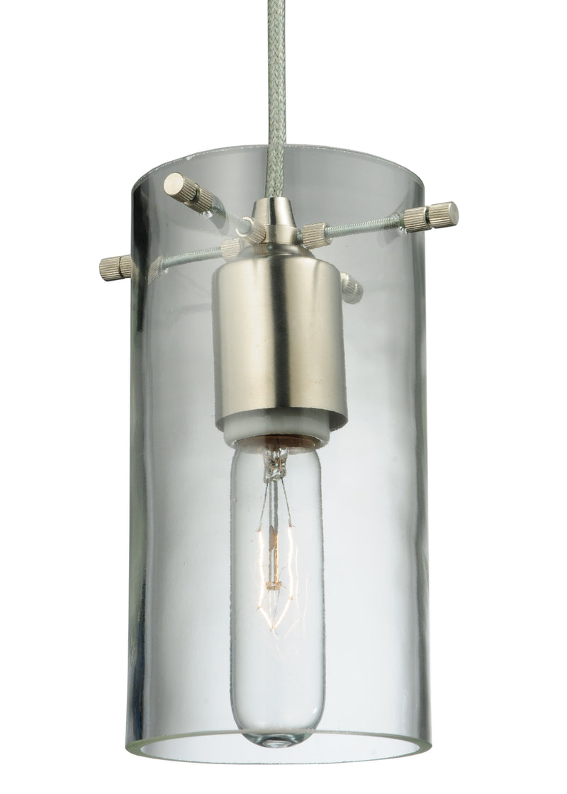 Meyda Tiffany 122406 One Light Mini Pendant, Brushed Nickel