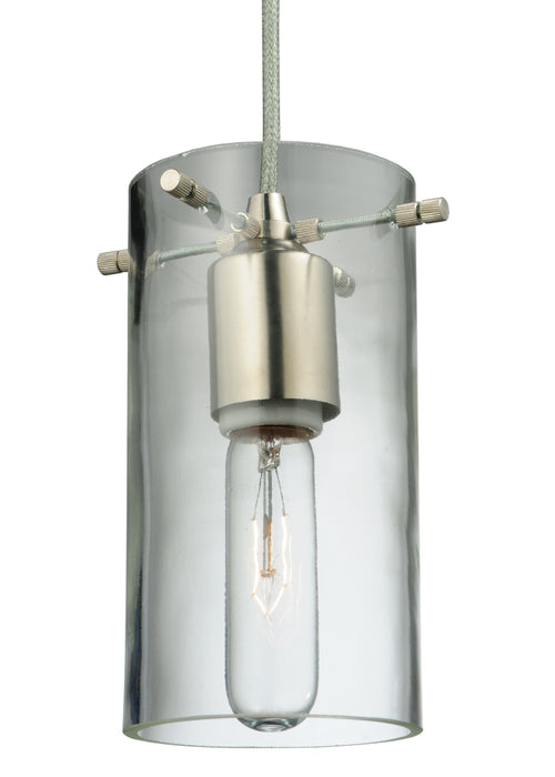 Meyda Tiffany 122406 One Light Mini Pendant, Brushed Nickel