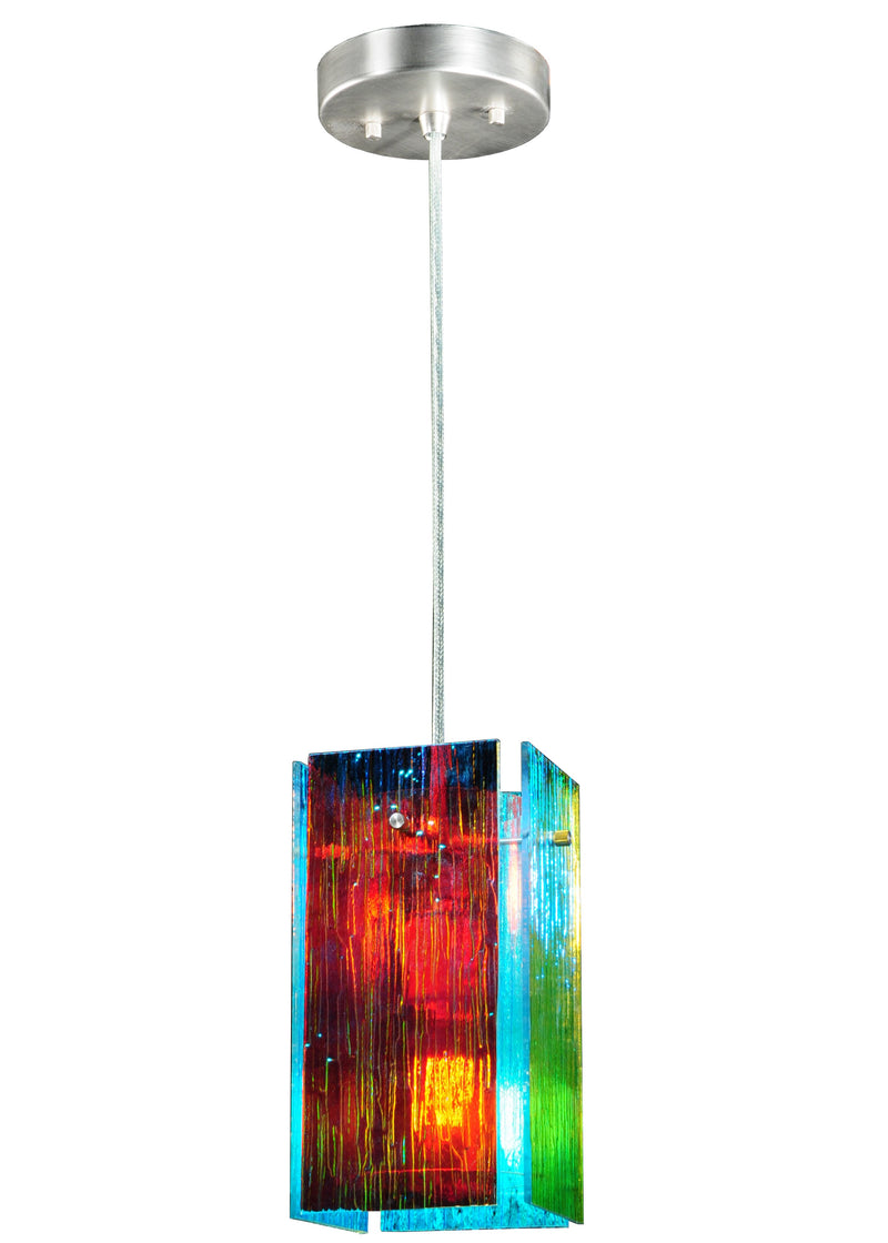 Meyda Tiffany 122412 One Light Mini Pendant, Brushed Nickel