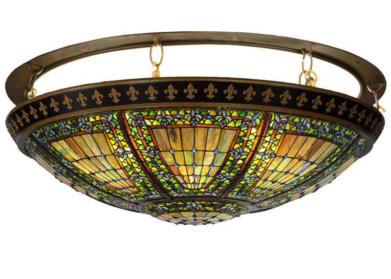 Meyda Tiffany 122539 LED Flushmount, Copper Vein/Nu Gold