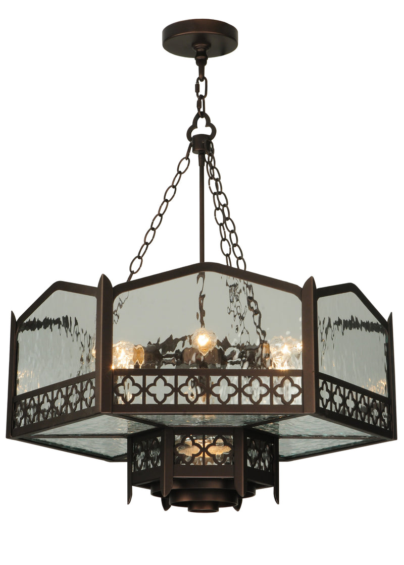 Meyda Tiffany 122596 Seven Light Pendant, Mahogany Bronze