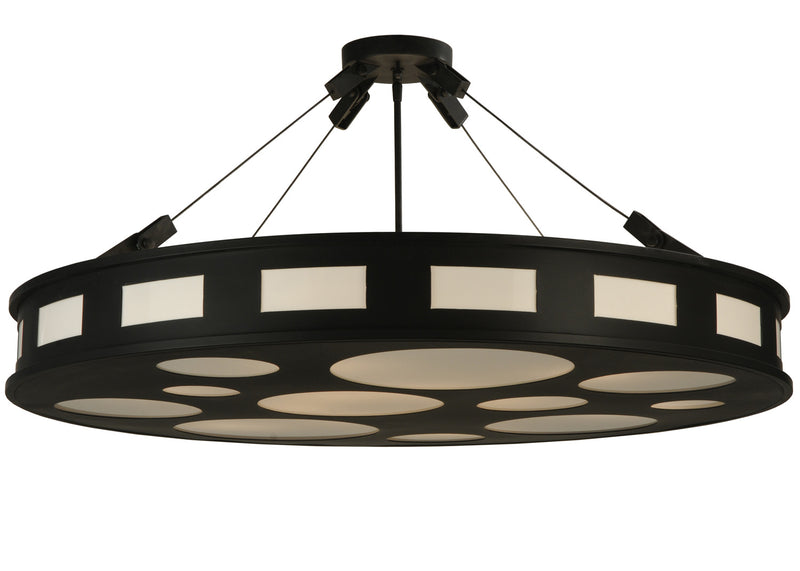 Meyda Tiffany 122670 12 Light Semi-Flushmount, Blackwash