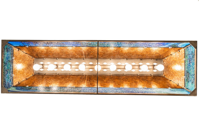 Meyda Tiffany 122907 Nine Light Oblong Pendant, Antique Copper