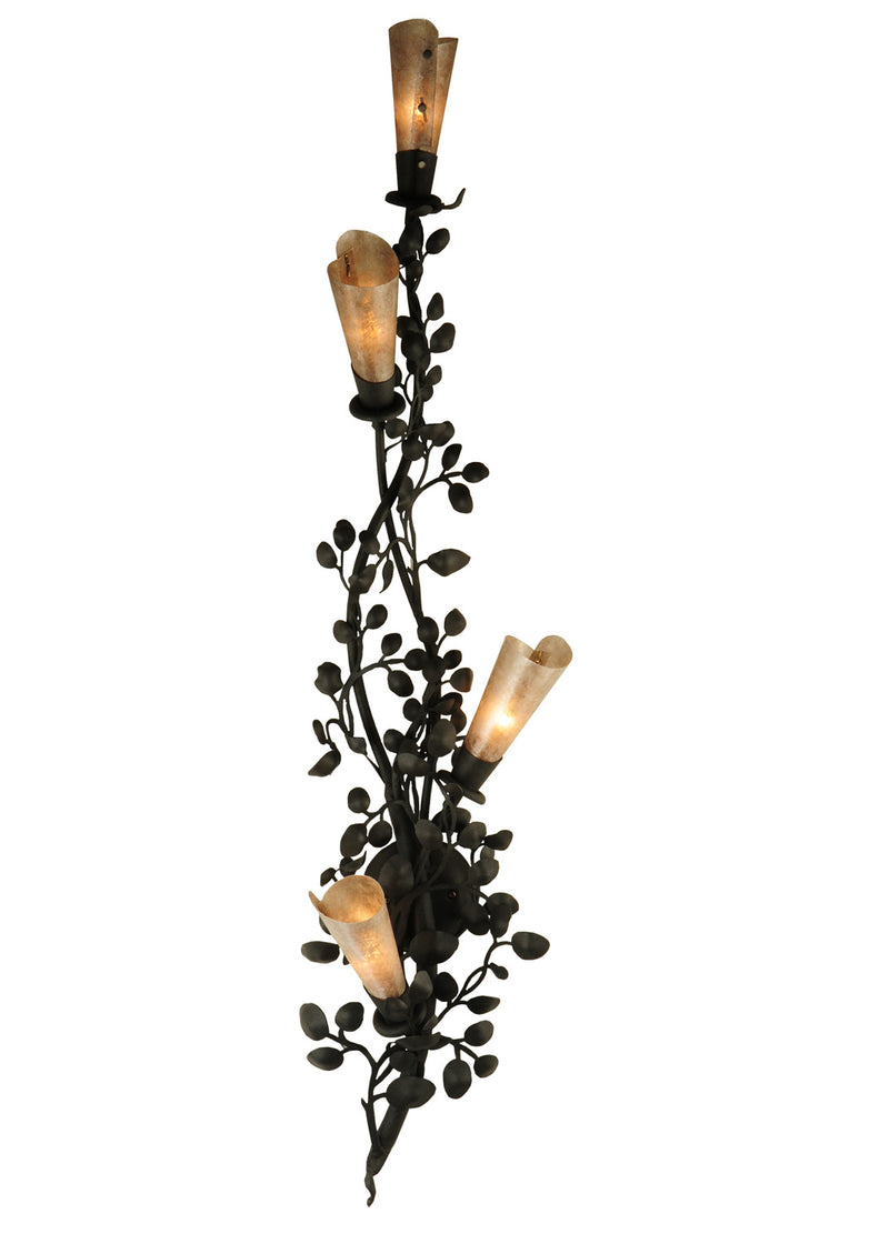 Meyda Tiffany 123229 Four Light Wall Sconce, Old Wrought Iron