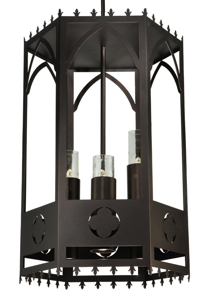 Meyda Tiffany 123232 Six Light Pendant, Mahogany Bronze