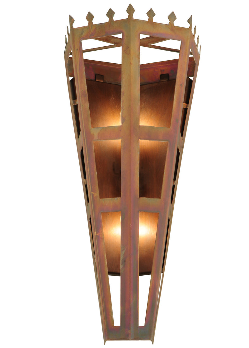 Meyda Tiffany 123235 Two Light Wall Sconce, Vintage Copper