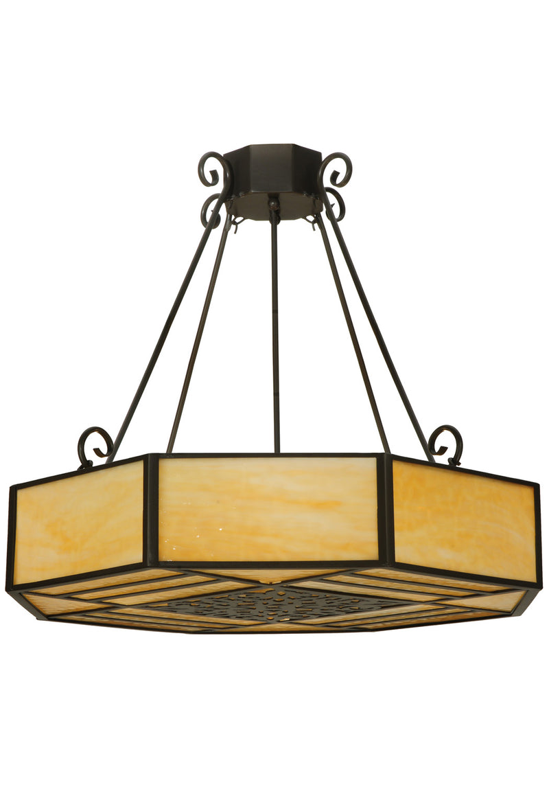 Meyda Tiffany 123526 Four Light Semi-Flushmount, Timeless Bronze